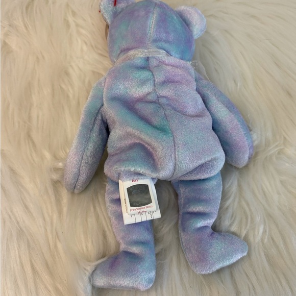 Ty  Issy Sydney Four Seasons Hotel Beanie Babies Iridescent Blue Bear Plush - Picture 2 of 6